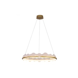 PENDENTE POEMA DOURADO E BRANCO 80X12CM 1X45W 3000K | BELLA ILUMINAÇÃO EG003 PENDENTE POEMA DOURADO E BRANCO 80X12CM 1X45W 3000K | BELLA ILUMINAÇÃO EG003