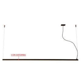 PENDENTE POLO LINEAR S/ FITA LUZ DIRETA 50X3,2CM  ALUMÍNIO E ACRÍLICO | USINA 16365/50 PENDENTE POLO LINEAR S/ FITA LUZ DIRETA 50X3,2CM  ALUMÍNIO E ACRÍLICO | USINA 16365/50