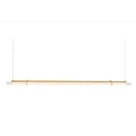 PENDENTE PRISMA LED 3000K 18W Ø120CM METAL E CRISTAL DOURADO E TRANSPARENTE  | BELLA ILUMINAÇÃO PRI1PD01DR10