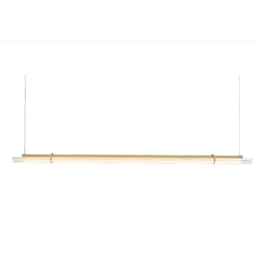 PENDENTE PRISMA LED 3000K 18W Ø120CM METAL E CRISTAL DOURADO E TRANSPARENTE  | BELLA ILUMINAÇÃO PRI1PD01DR10