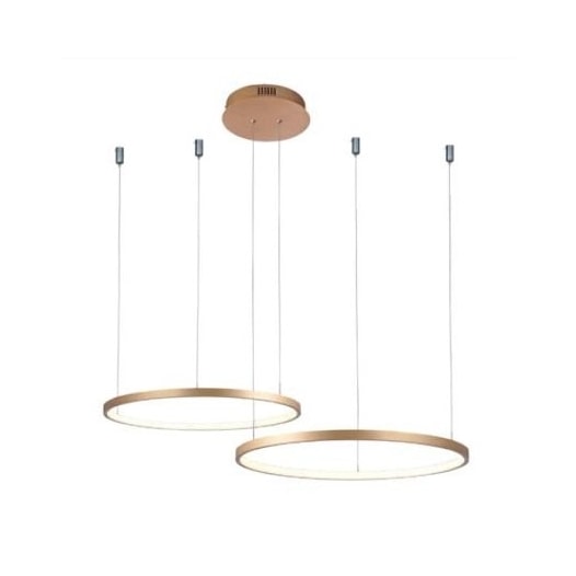 PENDENTE QUEBEC LED 45W 3000K 1962LM Ø40XØ50CM DOURADO | STUDIOLUCE WHITE QPD1435DO