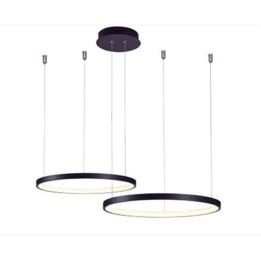 PENDENTE QUEBEC LED 45W 3000K 1962LM Ø40XØ50CM PRETO | STUDIOLUCE WHITE QPD1435PT