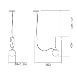 PENDENTE QUIRON Ø140MM | USINA 16605/1 PENDENTE QUIRON Ø140MM | USINA 16605/1