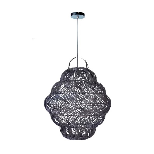 PENDENTE RATTAN MOON BLACK 40X40CM | BIASÁ 20697B