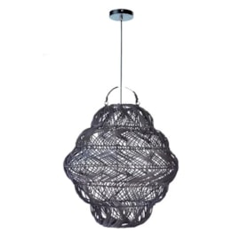 PENDENTE RATTAN MOON BLACK 60X60CM | BIASÁ 20699B PENDENTE RATTAN MOON BLACK 60X60CM | BIASÁ 20699B