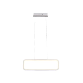 PENDENTE RECTO LED 26W 3000K 50X15CM ALUMÍNIO BRANCO | STUDIOLUCE WHITE QPD1319BR