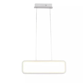 PENDENTE RECTO LED 26W 3000K 50X15CM ALUMÍNIO BRANCO | STUDIOLUCE WHITE QPD1319BR