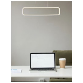PENDENTE RECTO LED 34W 3000K 70X15CM BRANCO | STUDIOLUCE WHITE QPD1320BR