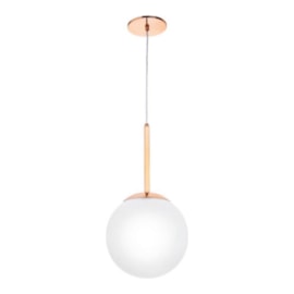 PENDENTE REDONDO 1XE27 25X46CM METAL E VIDRO | OLD ARTISAN PD-5189
