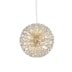 PENDENTE REDONDO Ø60CM CRISTAL E METAL DOURADO | SINDORA ILUMINAÇÃO DCD01221