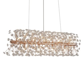 PENDENTE RETANGULAR 28X90CM CRISTAL E ALUMÍNIO ROSÊ | SINDORA ILUMINAÇÃO DCD01246 PENDENTE RETANGULAR 28X90CM CRISTAL E ALUMÍNIO ROSÊ | SINDORA ILUMINAÇÃO DCD01246