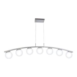 PENDENTE RETANGULAR 7XG9 25X112X13CM METAL E VIDRO | OLD ARTISAN PD-5332 PENDENTE RETANGULAR 7XG9 25X112X13CM METAL E VIDRO | OLD ARTISAN PD-5332