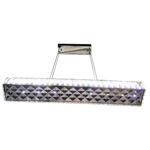 PENDENTE RETANGULAR LED88×15CM 36W 3000K 6000K CONTROLE, BIVOLT METAL+CRISTAL ESPELHADO | SINDORA DCD00728 PENDENTE RETANGULAR LED88×15CM 36W 3000K 6000K CONTROLE, BIVOLT METAL+CRISTAL ESPELHADO | SINDORA DCD00728