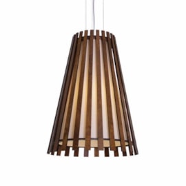 PENDENTE RIPADO CÔNICO Ø30X50CM MADEIRA E ACRÍLICO | ACCORD 1036 PENDENTE RIPADO CÔNICO Ø30X50CM MADEIRA E ACRÍLICO | ACCORD 1036