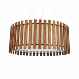 PENDENTE RIPADO REDONDO Ø90X22CM MADEIRA E ACRÍLICO | ACCORD 1096 PENDENTE RIPADO REDONDO Ø90X22CM MADEIRA E ACRÍLICO | ACCORD 1096