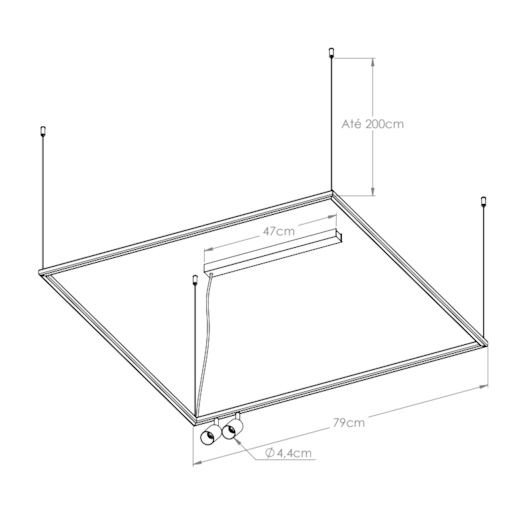 PENDENTE RISK RETANGULAR 2XMR11 54W 3000K 75X75CM | BELLA ITALIA PE14710 PENDENTE RISK RETANGULAR 2XMR11 54W 3000K 75X75CM | BELLA ITALIA PE14710