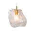 PENDENTE ROCCIA 1XE27 BULBO MAX 40W 30X28X26CM VIDRO E METAL TRANSPARENTE E DOURADO | BELLA ILUMINAÇÃO ROC1PD01DR20