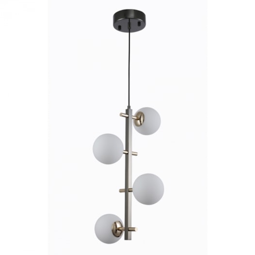 PENDENTE ROMAI DESA Ø24X50CM METAL E VIDRO ONIX E DOURADO | NORDECOR 2194 PENDENTE ROMAI DESA Ø24X50CM METAL E VIDRO ONIX E DOURADO | NORDECOR 2194