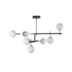 PENDENTE ROMAI ORI 85X50CM METAL E VIDRO ONIX E DOURADO | NORDECOR 2195