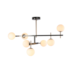 PENDENTE ROMAI ORI 85X50CM METAL E VIDRO ONIX E DOURADO | NORDECOR 2195