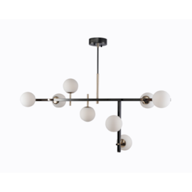 PENDENTE ROMAI TES 40X110CM METAL E VIDRO ONIX E DOURADO | NORDECOR 2198 PENDENTE ROMAI TES 40X110CM METAL E VIDRO ONIX E DOURADO | NORDECOR 2198