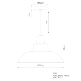 PENDENTE ROMI Ø36CM PINTURA AÇO/ALUMÍNIO | GOLDEN-ART T765PI PENDENTE ROMI Ø36CM PINTURA AÇO/ALUMÍNIO | GOLDEN-ART T765PI