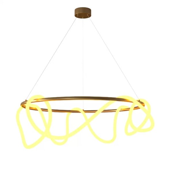 PENDENTE SCRIBBLE CONO LED 80W 3000K DOURADO | ORLUCE OR1506 - Belluce