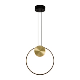 PENDENTE SIGNO N/A PRETO + DOURADO ESCOVADO 200X215 LED 8W 3000K 520LM BIVOLT | USINA IMPORTS UI20088/8PTDR-ES PENDENTE SIGNO N/A PRETO + DOURADO ESCOVADO 200X215 LED 8W 3000K 520LM BIVOLT | USINA IMPORTS UI20088/8PTDR-ES