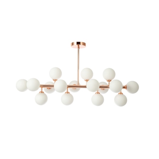 PENDENTE SKYLIGHT COTTON 25W 16L G9 BIVOLT Ø1000X950MM - ROSE GOLD | SKY-3027-1 PENDENTE SKYLIGHT COTTON 25W 16L G9 BIVOLT Ø1000X950MM - ROSE GOLD | SKY-3027-1