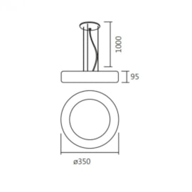 PENDENTE SMART REDONDO Ø35X9,5CM ALUMÍNIO E ACRÍLICO | SPOTLINE 386/3