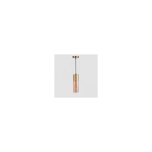 PENDENTE SPIRE Ø9X30CM METAL DOURADO E VIDRO CHAMPAGNE | CASUAL LIGHT QUALITY QPD1348CH