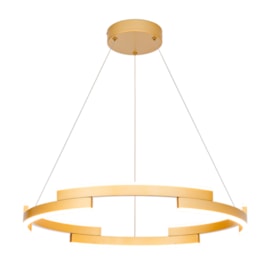 PENDENTE SPLICE 1 ARO DOURADO 600X65 LED 60W 3000K 3900LM BIVOLT | USINA IMPORTS UI20165/60DR PENDENTE SPLICE 1 ARO DOURADO 600X65 LED 60W 3000K 3900LM BIVOLT | USINA IMPORTS UI20165/60DR