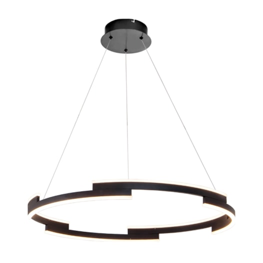 PENDENTE SPLICE 1 ARO PRETO 600X65 LED 60W 3000K 3900LM BIVOLT | USINA IMPORTS UI20165/60PT PENDENTE SPLICE 1 ARO PRETO 600X65 LED 60W 3000K 3900LM BIVOLT | USINA IMPORTS UI20165/60PT