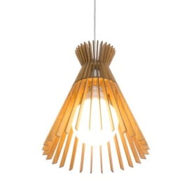PENDENTE STECCHE DI LEGNO RIPADO CÔNICO Ø27X30CM MADEIRA | ACCORD 1183 PENDENTE STECCHE DI LEGNO RIPADO CÔNICO Ø27X30CM MADEIRA | ACCORD 1183