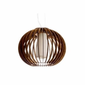 PENDENTE STECCHE DI LEGNO RIPADO Ø47,5X37CM MADEIRA E LINHO | ACCORD 1134 PENDENTE STECCHE DI LEGNO RIPADO Ø47,5X37CM MADEIRA E LINHO | ACCORD 1134