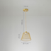 PENDENTE TEOL 21CM METAL DOURADO | NORDECOR 2603