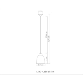 PENDENTE TERMO Ø24CM PINTURA AÇO ALUMÍNIO | GOLDEN-ART T290PI