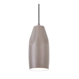 PENDENTE TESSILE 1XE27 BULBO 3000K MAX 15W 13X28CM 30X6CM ALUMÍNIO  AREIA E BRANCO | BELLA ILUMINAÇÃO TES1PD01AR10