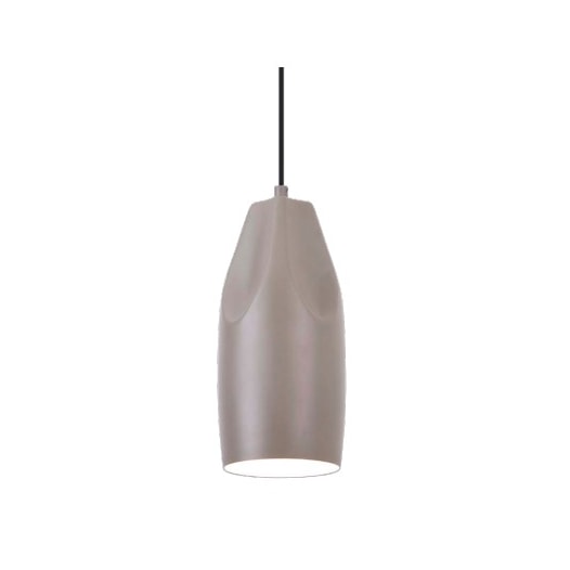 PENDENTE TESSILE 1XE27 BULBO 3000K MAX 15W 13X28CM 30X6CM ALUMÍNIO  AREIA E BRANCO | BELLA ILUMINAÇÃO TES1PD01AR10