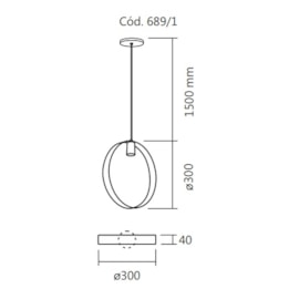 PENDENTE TIGER 1L E27 30CM | SPOTLINE 689/1