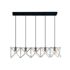 PENDENTE TINE 92X20CM METAL PRETO COM DETALHE EM COBRE | STUDIOLUCE WHITE PD645 PENDENTE TINE 92X20CM METAL PRETO COM DETALHE EM COBRE | STUDIOLUCE WHITE PD645