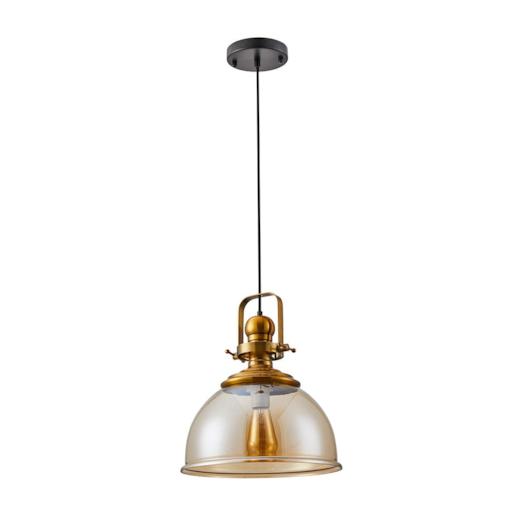 PENDENTE TION ROD Ø32X38CM VIDRO E METAL OURO FOSCO E ÂMBAR | NORDECOR 2583 PENDENTE TION ROD Ø32X38CM VIDRO E METAL OURO FOSCO E ÂMBAR | NORDECOR 2583