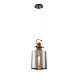 PENDENTE TION VAS Ø23X46CM VIDRO E METAL OURO FOSCO E FUMÊ | NORDECOR 2582 PENDENTE TION VAS Ø23X46CM VIDRO E METAL OURO FOSCO E FUMÊ | NORDECOR 2582