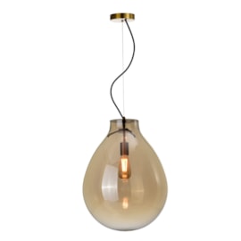 PENDENTE TOMMY Ø30X40CM METAL E VIDRO BRONZE E CONHAQUE | SKYLIGHT SKY-3039P PENDENTE TOMMY Ø30X40CM METAL E VIDRO BRONZE E CONHAQUE | SKYLIGHT SKY-3039P