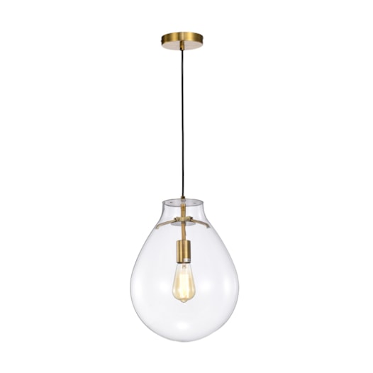 PENDENTE TOMMY Ø30X40CM METAL E VIDRO DOURADO E TRANSPARENTE | SKYLIGHT SKY-3039TP PENDENTE TOMMY Ø30X40CM METAL E VIDRO DOURADO E TRANSPARENTE | SKYLIGHT SKY-3039TP