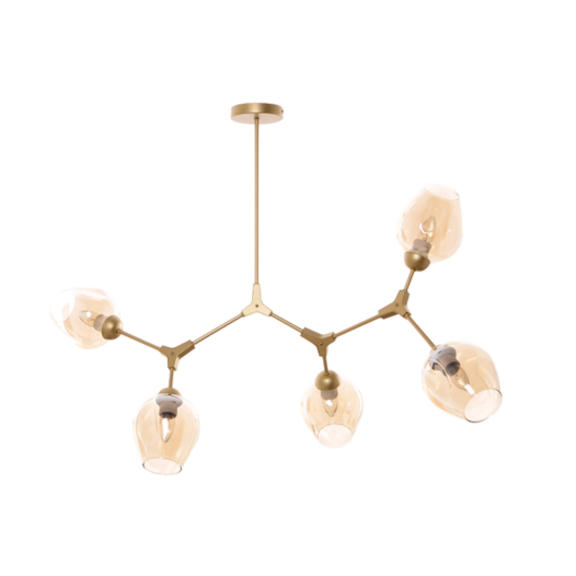 PENDENTE TORCHIA C/ GLOBO 5XE27 114X58CM VIDRO E METAL CHAMPANHE E DOURADO | STUDIOLUCE WHITE PD1464 PENDENTE TORCHIA C/ GLOBO 5XE27 114X58CM VIDRO E METAL CHAMPANHE E DOURADO | STUDIOLUCE WHITE PD1464