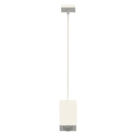 PENDENTE TOWER FACE PLANA QUADRADO 11,2X7,2X7,2CM TERMOPLÁSTICO BRANCO | SAVEENERGY SE-385.2969