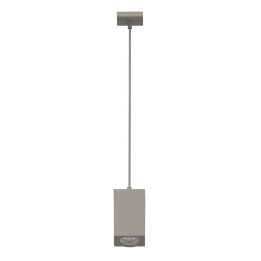 PENDENTE TOWER FACE PLANA QUADRADO 11,2X7,2X7,2CM TERMOPLÁSTICO CINZA | SAVEENERGY SE-385.2973