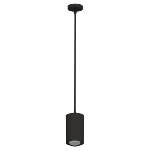 PENDENTE TOWER FACE PLANA REDONDO Ø7,2X11,2CM TERMOPLÁSTICO PRETO | SAVEENERGY SE-385.2979