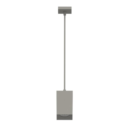 PENDENTE TOWER FACE RECUADO QUADRADO 11,2X7,2X7,2CM TERMOPLÁSTICO CINZA | SAVEENERGY SE-385.2974